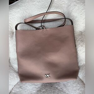 Junie Large Pebbled Leather Messenger
